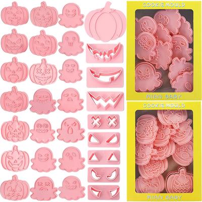 Halloween Cookie Cutters Set Pumpkin Ghost Skull Biscuit Mold 3D Pressing Biscuits Mould Cake Decorating Kids Baking Tools