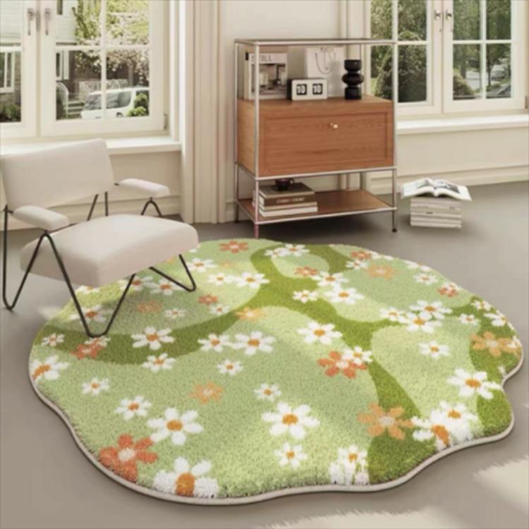 Circular Living Room Flower Shaped Carpet Bedroom Bedside Sofa Coffee Table Computer Chair Anti Slip and Wear-resistant
