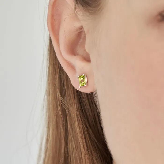 COTOIT_[YOUR WAVE GEM] Earring_Peridot (Green)