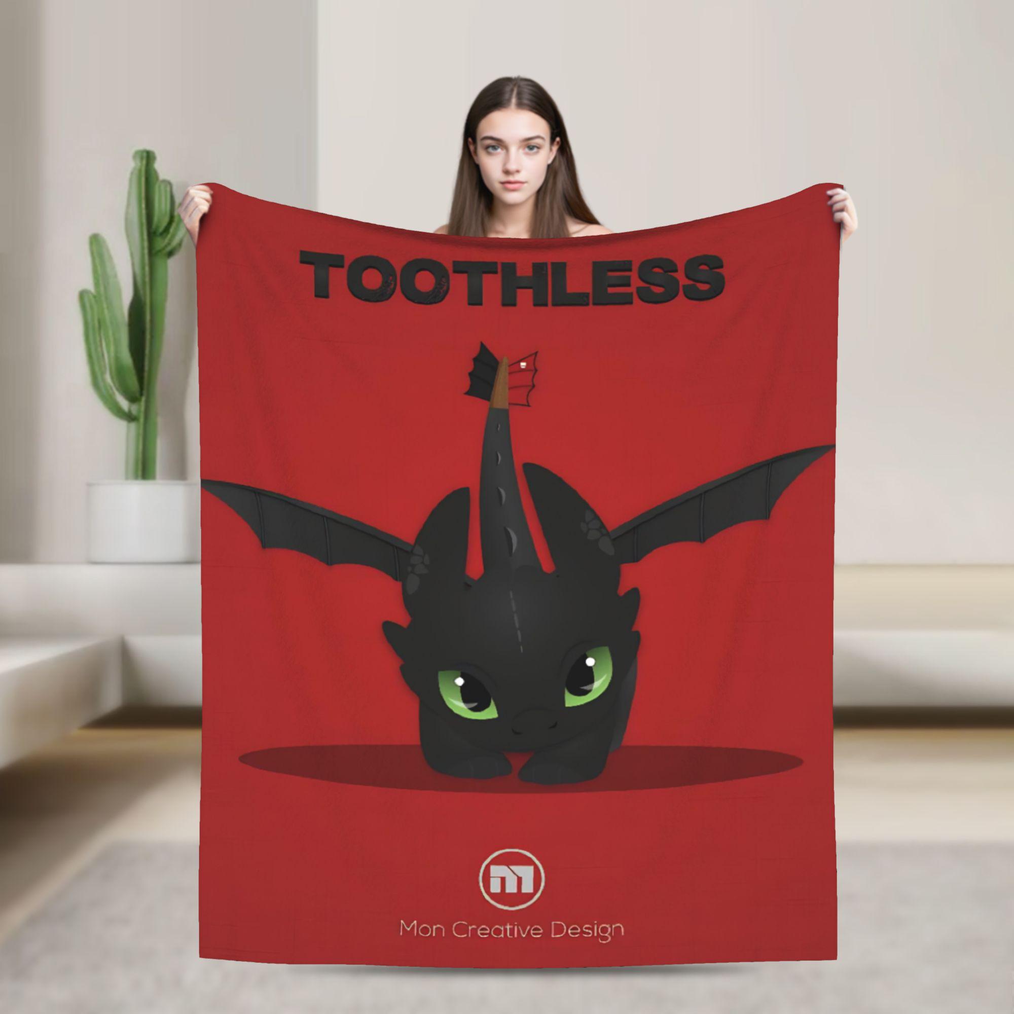 

HTTYD Стилізована ковдра з візерунком дракона Тепла плюшева плед-ковдра для дивана, крісла, подорожей, офісу Фланелева постільна накидка, покривало 127x153cm
