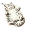 Unique Cat Pattern Floor Mat Cozy Shaped Rug, Plush Cartoon Area Mat, Soft Warm Atmosphere Interior Decor Crystal Velvet Decorative Rug for