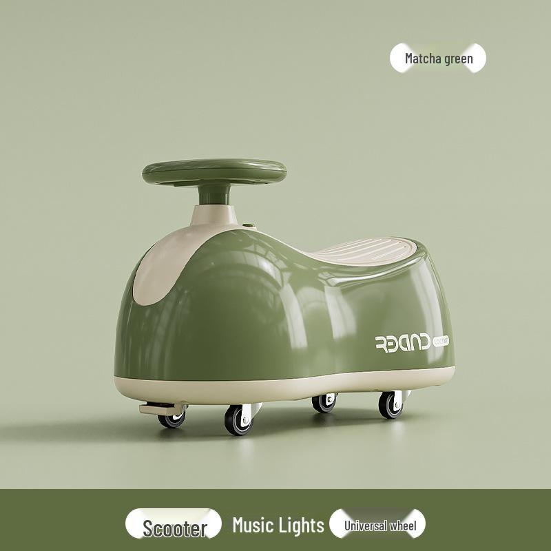 Multifunctional Baby Rocking Horse & Peanut Car with Silent Wheels and Anti-Rollover Design