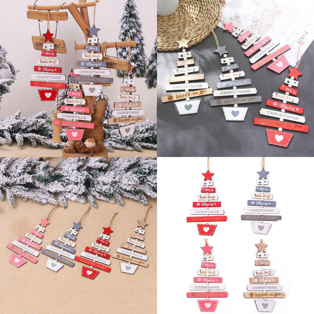 Elegant Wood Christmas Pendant Decorations For Home And Party Ornamentation