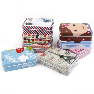 Kleine Aufbewahrungsboxen Mini süße Kawaii Cartoon Zinn Metall Box Fall Home Storage Organizer für Schmuck Kinder Spielzeug Geschenk Home Supplies