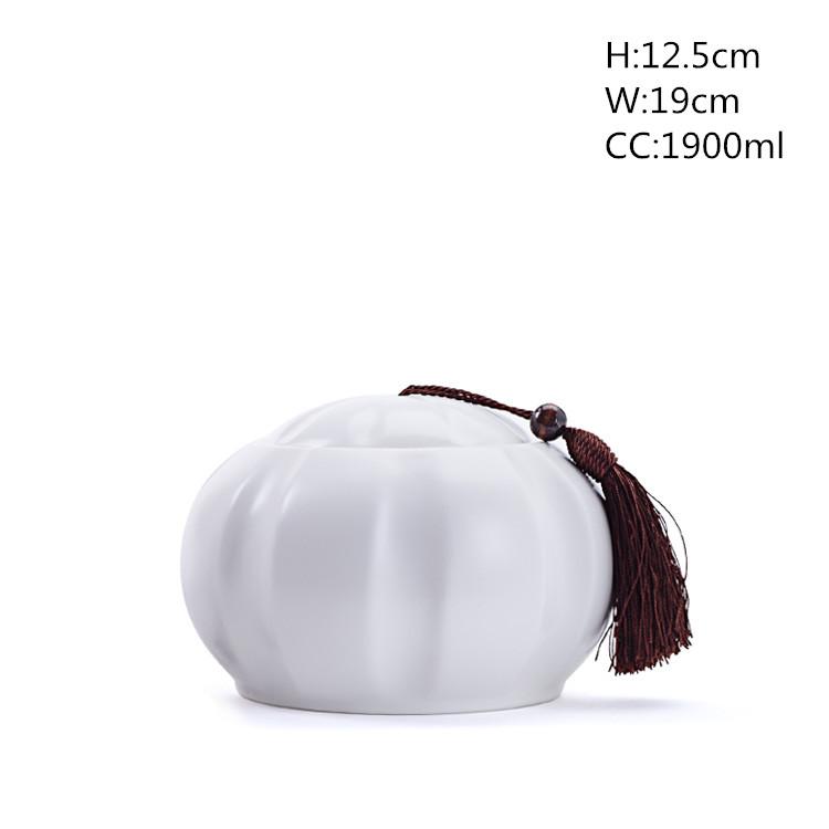 Latas de té de cerámica china con tapas selladas a prueba de humedad, tanques de almacenamiento de té medianos grandes, decoraciones artesanales para el hogar NLSLASI