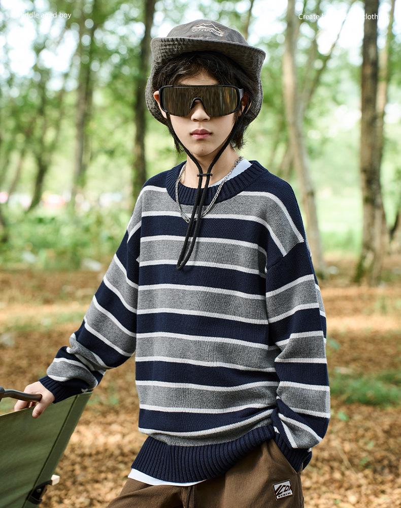 High-Elastic Premium Knit Sweater for Boys