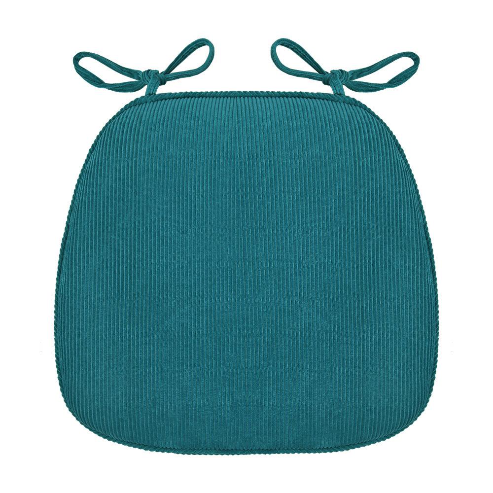 Corduroy Chair Cushion With Straps Student Horseshoe-shaped Chair Cushion Soft Seat Cushion Solid Color Chair Pads Home Supplies павлин голубой 9530₽