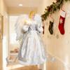 Christmas Tree Toppers Christmas Angel Pendants With Light Lighted White Tree Topper Decoration For Holiday Living Room Outdoor