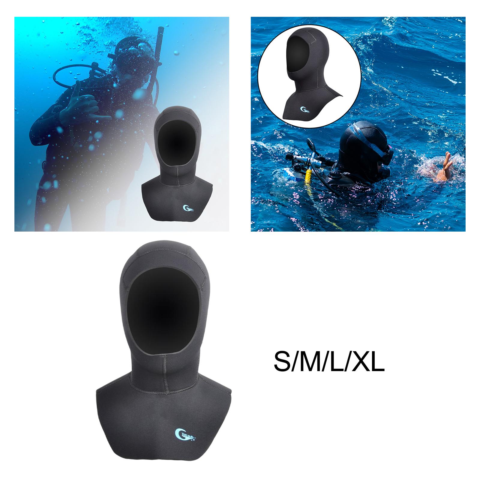 Wetsuit Hood Dive Cap Women Men 5mm Neoprene Scuba Diving Hood for Canoeing 5mm Neoprene Swim Hat Unisex Women Men S