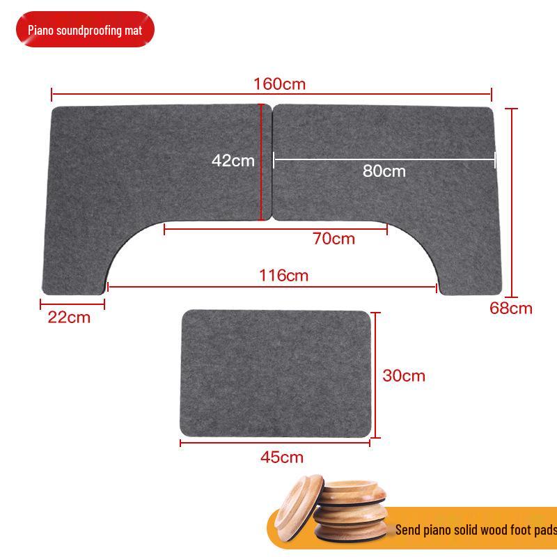 Piano Soundproofing & Shock Absorption Pads with Insulation Carpet and Mute Panel