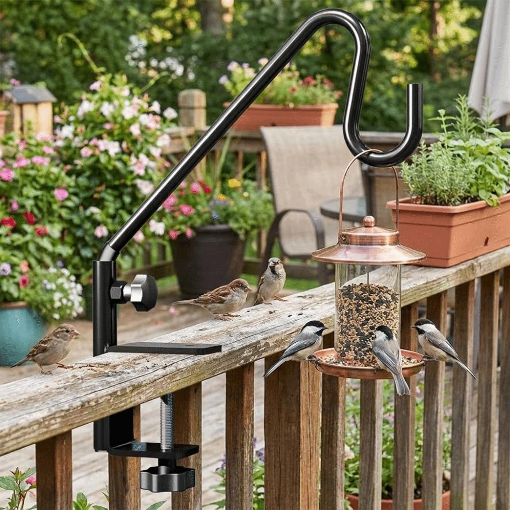 Adjustable Bird Feeders Hook Stainless Steel Plant Bracket Hook Extended Rail Hook  Outdoor