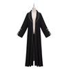 2024 Elegant Middle East Muslim Color Block Long Dress & Cardigan