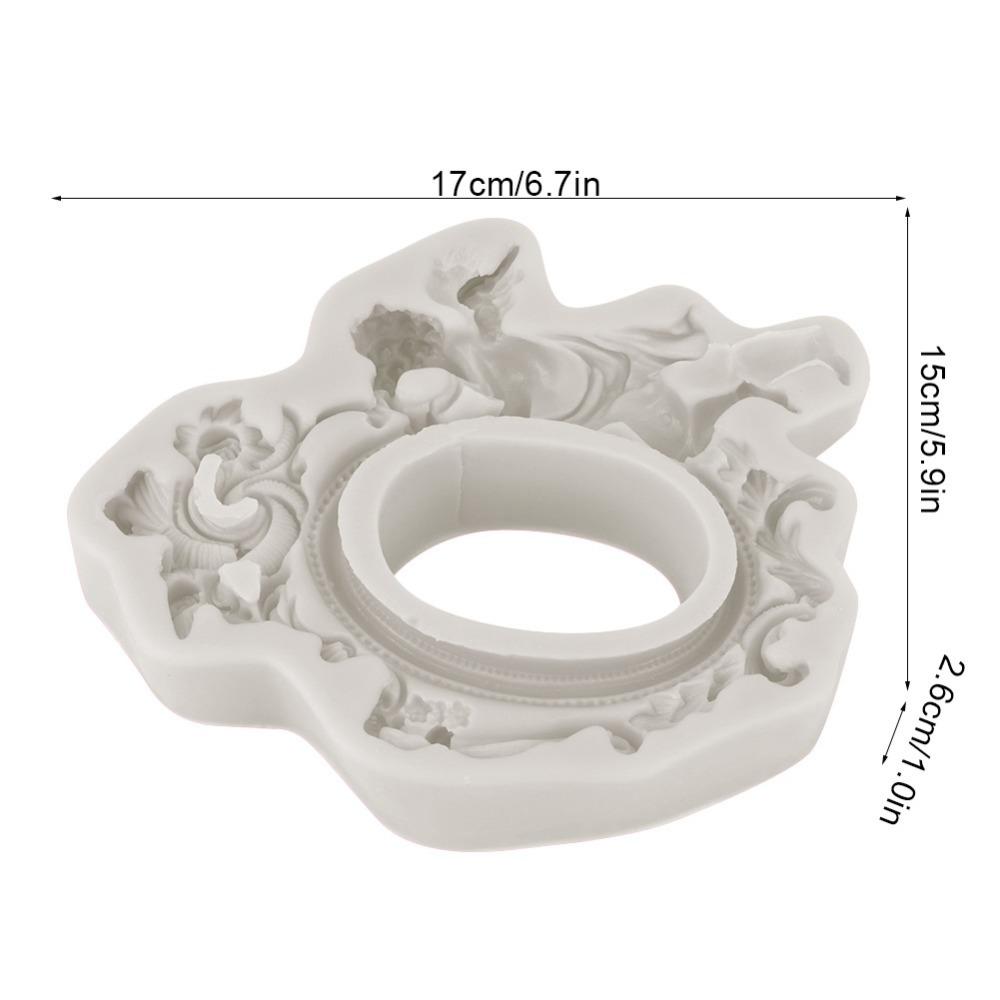Pink Color Silicone Fondant Mold 3D Sculpted Pattern Chocolate Mould Baking Decor Tool Baking Use