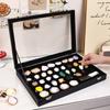 1pc Badge display box with transparent dust cover, brooch and collectible jewelry box, black large capacity jewelry box