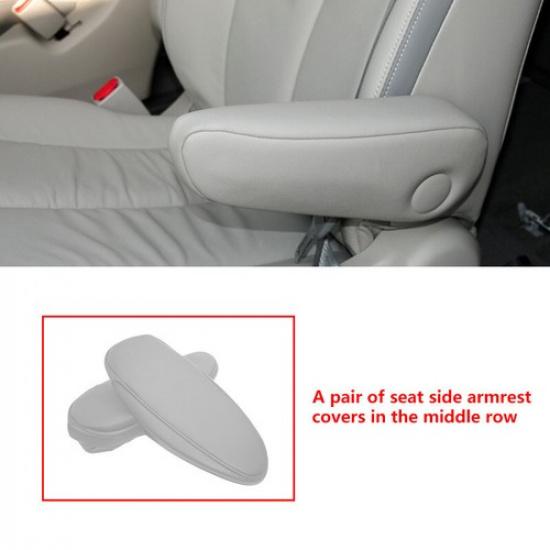 Pair Side Seat Armrest Handle Micro Leather Cover Trim For Toyota Sienna 11-18