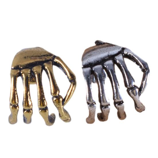 Women Ear Clip, Skeleton Claw Hand Snap-On Non-Pierced Ear Clip, Punk Dark Style Elastic Buckle Earring for Daily Party Wear