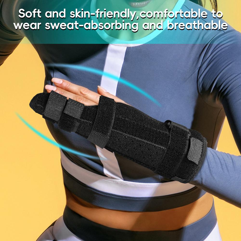 Broken Finger Stabilizer with Adjustable Strap for Fracture Breathable Sports Injury Finger Protector Pain Relief Gym Climbing