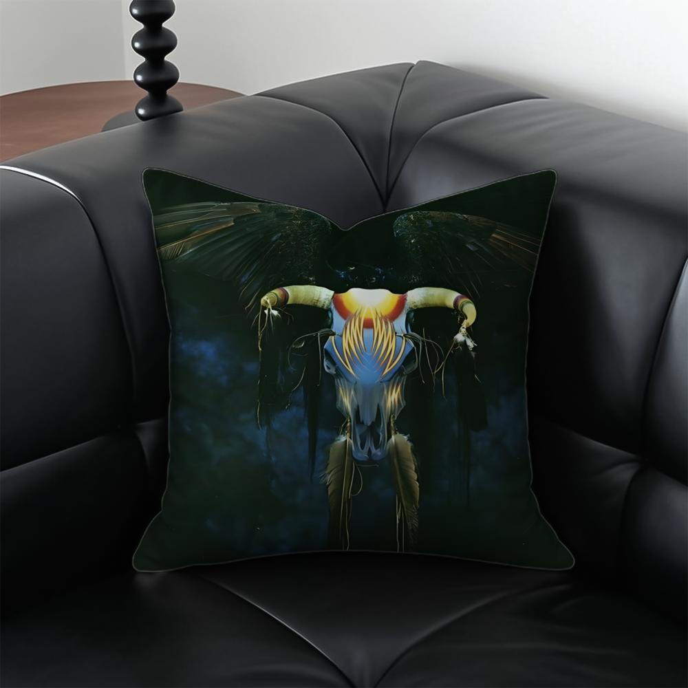 

The EEagles Band Cushion Cover Pillow Case Antidustmite Invisible zipper silky plush cushion 30X30cm