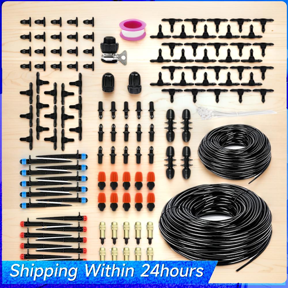 200FT Automatic Irrigation System with 1/4 Inch 1/2 Inch Irrigation Tubing Hose Automatic Garden Watering Misting System China Mainland