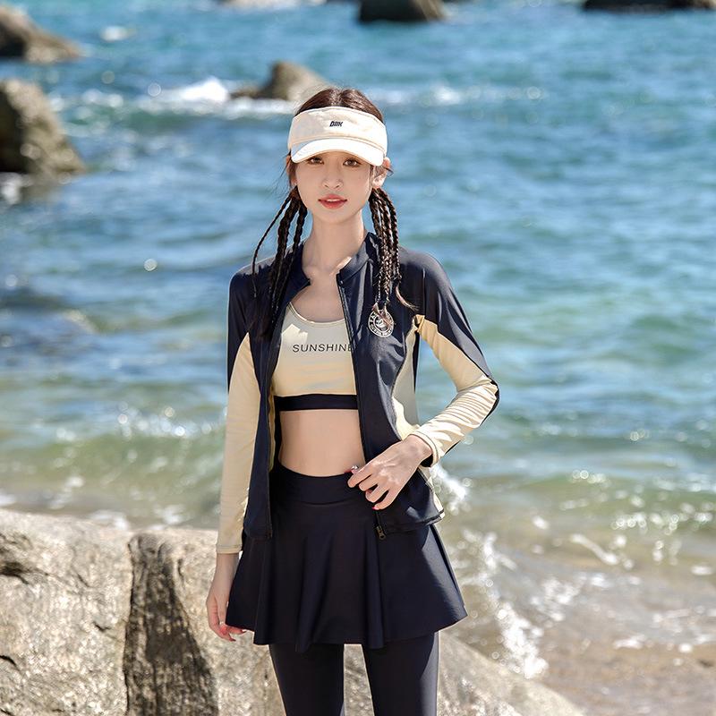 

2025 Женский спортивный купальник-четверка с длинным рукавом для защиты от солнца One Size (for bulk orders)