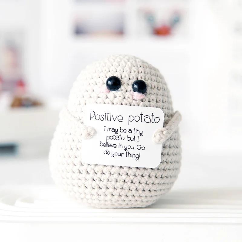 Funny Knit Potato Doll Positive Energy Gift Handmade Jumbo Booty Design Cozy Home Decor Christmas Ornament Room Warming Present