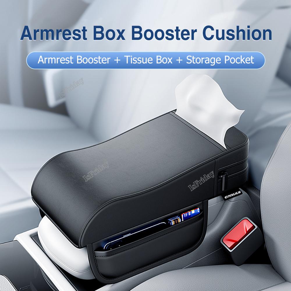 Car Armrest Box Booster Cushion Height Pad Universal Leather Armrest Armrest Memory With Storage Cotton Support Cushion Elbow