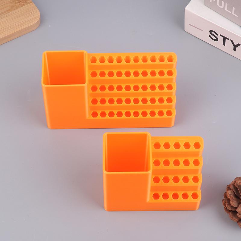 1Pc Drill Holder 20/50 Holes Bit Organiser Screwdriver Head Storage Toolbox Hole Board Screwdriver Stand Hex Shank Organiser