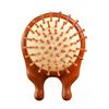Double-Sided Meridian Comb Scalp Therapy Massage Comb Head Caring Natural Wood Round Handle Comb Scraping Body Massager