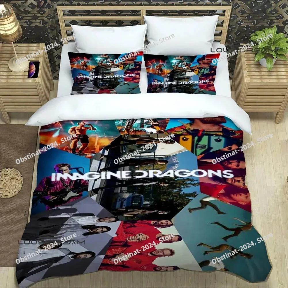 Rock Band Imagine Dragons Bedding Set Print With Pillowcase Bed Duvet Cover Soft Single Double Queen Super King Size Luxury Gift