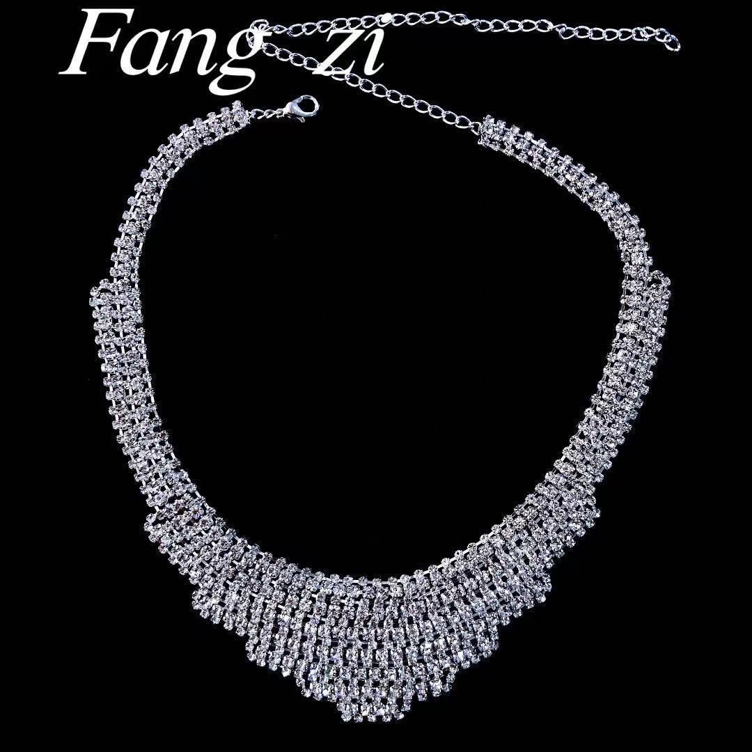 

Винтажное европейское и американское колье-чокер с драгоценными камнями для свадеб и банкетов серебряный