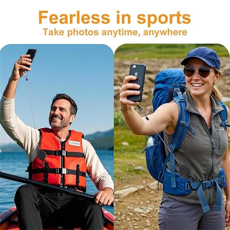 Retractable Anti-theft Phone Holder Portable Mobile Phone Buckle Abs+steel Wire Rope Multi Functional Mountaineering Buckle