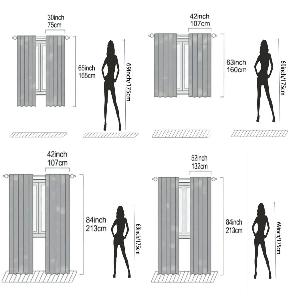 Spooky Halloween Print Curtains 2-Piece Polyester Set for Bedroom Living Room Study Gothic Holiday Window Decor