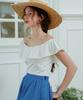 Retour Deux Vingt Quatre Two-Way Ruffle Sleeveless Top (White)