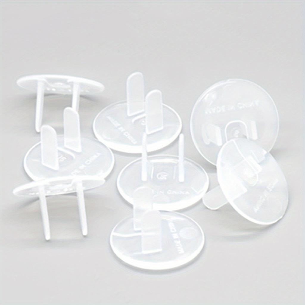 10pcs Clear White Electric Safety Cap for Kids - Protects Against Intersections and Accidents