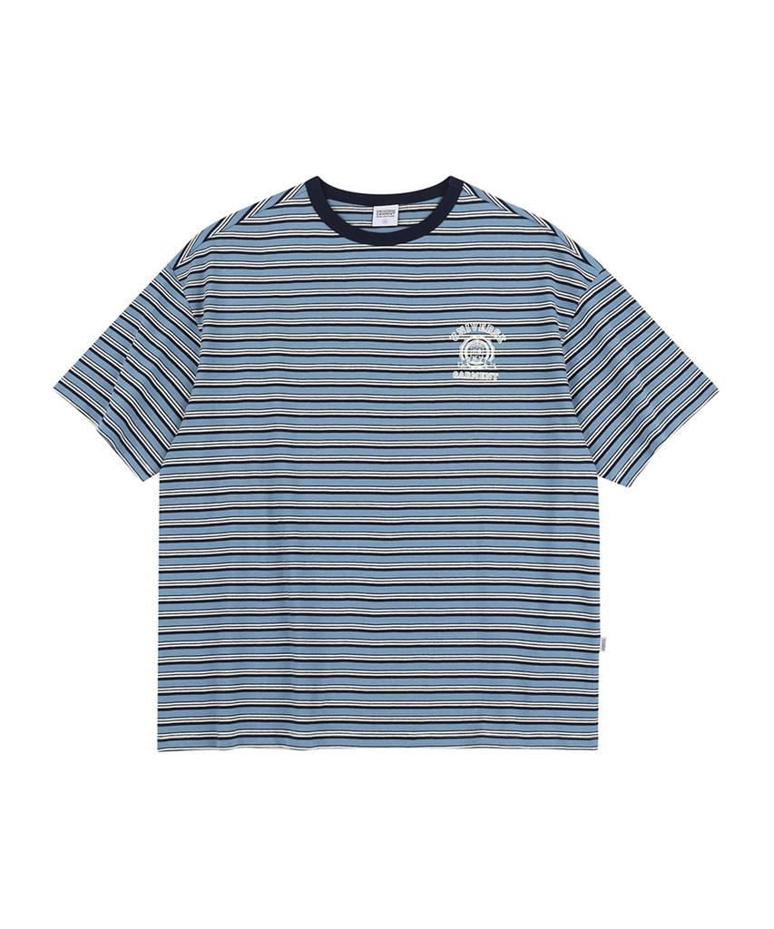 Yunibeoseugameonteu Ug Stripe Emblem T-Shirt_Light Blue