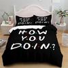 Friends TV Show Bedding Sets Duvet Cover Set With Pillowcase Polyester Double Twin Full Queen King Bedclothes Home Decor
