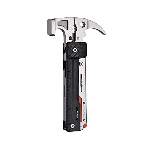 ROXON 16-in-1 Multi-Function Hammer, Outdoor Multi-Function Hammer & Pliers, Camping & Tent Pitching Supplies, Outdoor Survival Tool (Fire Starter, Re