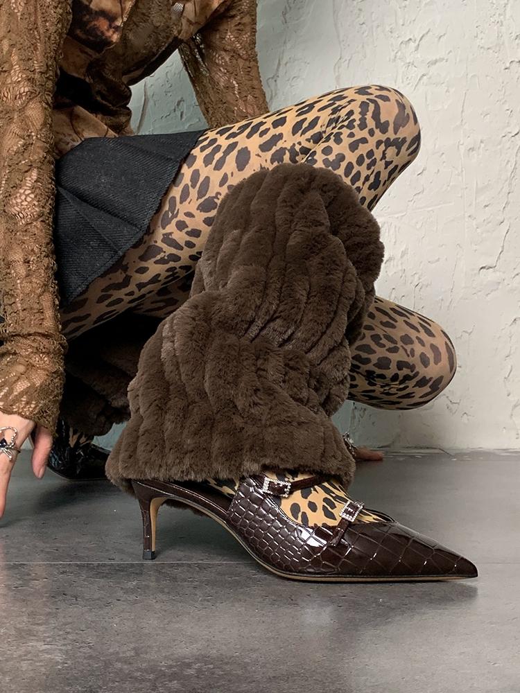 Y2K Style Retro Leopard Print Tights Women Thin Sexy Sheer Pantyhose For Streetwear Stocking