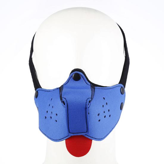 BDSM Dog Head Mask Gag Sensory Nerve Stimulator Toy Fetish Roleplay Hood Breathable Adjustable Discreet Adult Costume for Parties