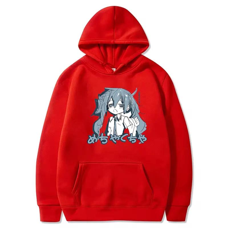 Japonské Anime Dámská Mikina Bavlna Volná Streetwear Ležérní Trička Dlouhý Rukáv Hip-hop Top Dámské Oblečení