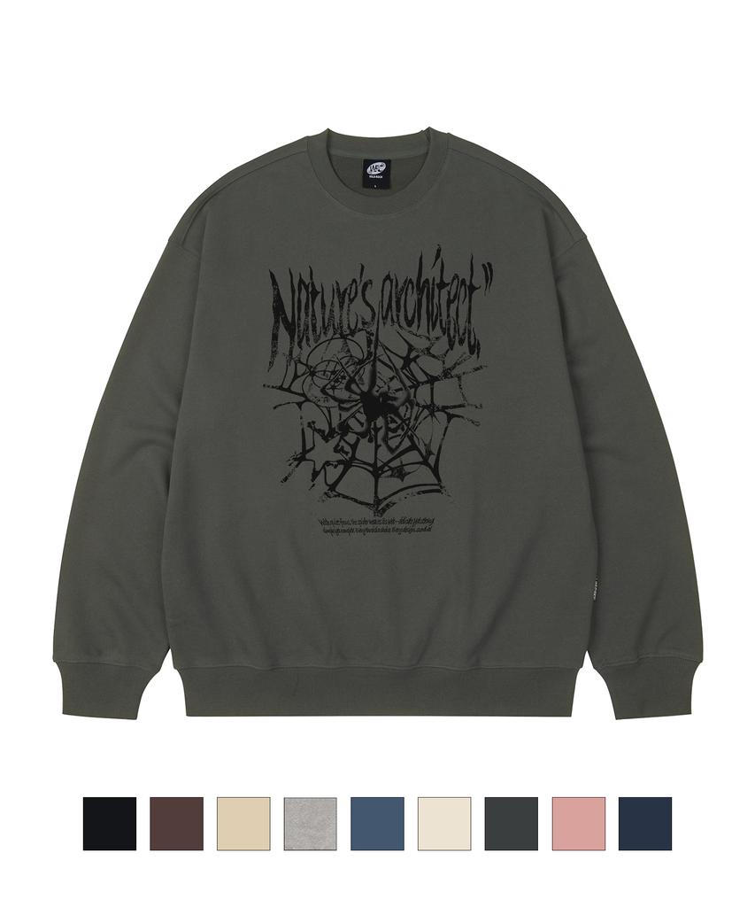 WILDROCK Spiderweb Oversized Sweatshirt_9 Col (A Type)