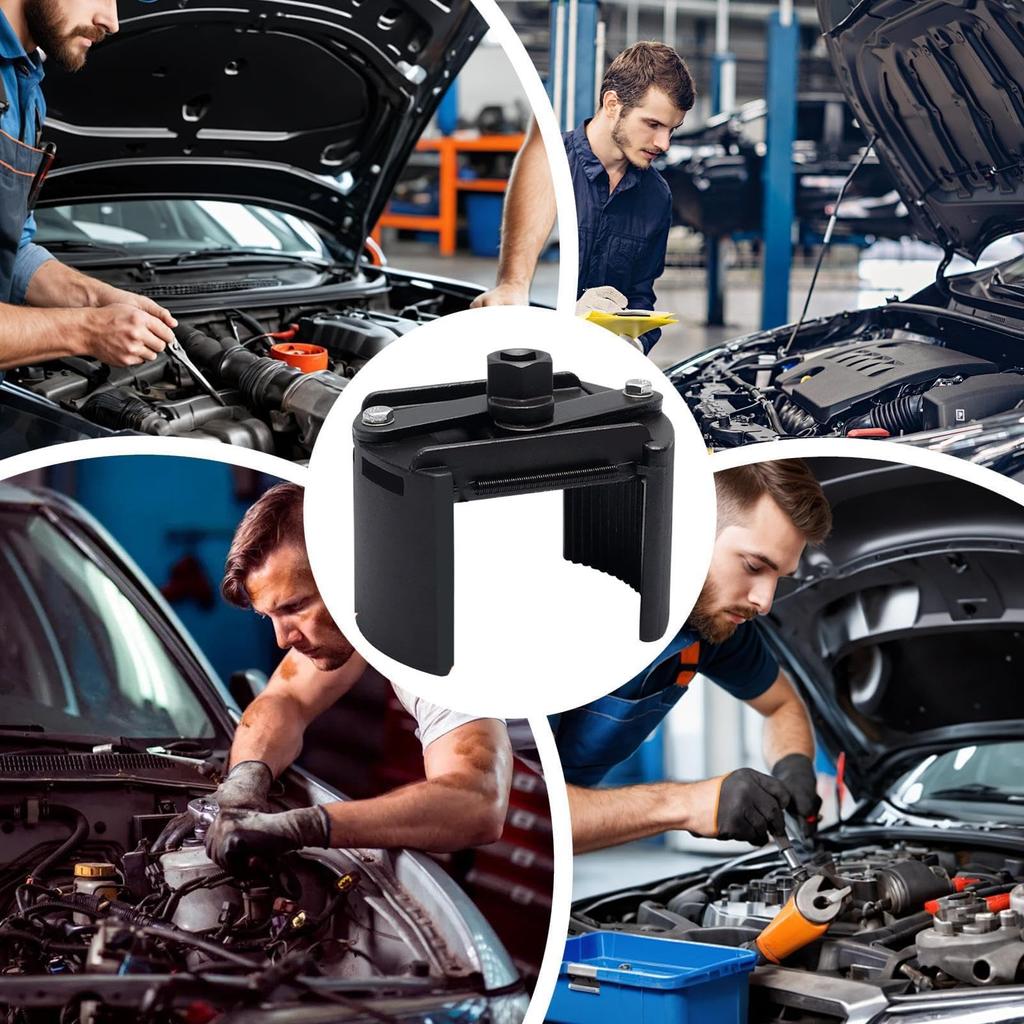 Huxibai Filter Wrench, Filter Removal Tool, Durable Stable Metal Separator Engine Replacement for Car, Truck, Car, Home