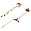 Christmas Themed Earrings Asymmetric Long Tassels Drop Earrings Ear Accessories for Holiday Parties and Gatherings