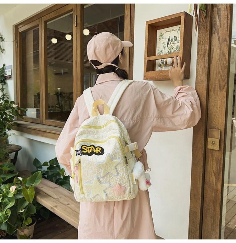 Cute Korean Style Nylon School Backpack For Girls Breathable And Lightweight Durable With High Color Value