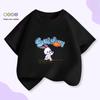 Cute Cartoon Rabbit Baby Girls' Cotton Round Neck Summer T-Shirt