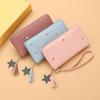 New Long Women Wallet With Heart-Shaped Korean Style Tassel Embroidery Card Holder For Women