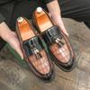 2025 summer new leather shoes men's high-end business casual shoes breathable men's leather shoes men's one-pedal lazy shoes