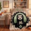 Wednesday Custom Flannel Blankets Soft Warm Cozy Throws for Home Decor Holiday Gifts