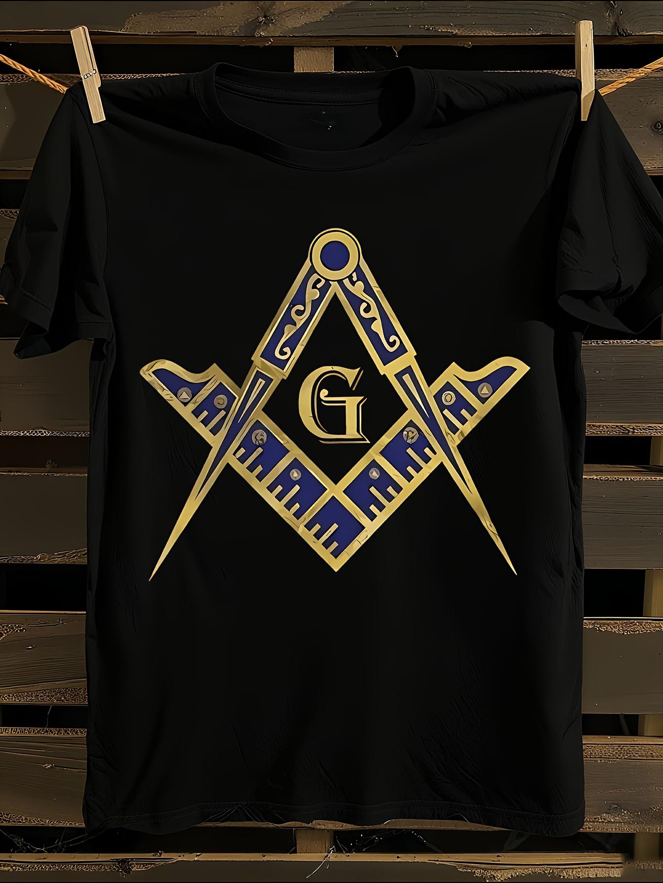 Freemason Compass and G Letter Symbol T-shirt S