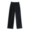 Women's High-Waisted Pleated Wide-Leg Pants - European & American Style